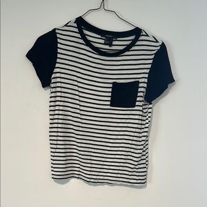 Forever 21 Black and White Fitted Graphic Tee